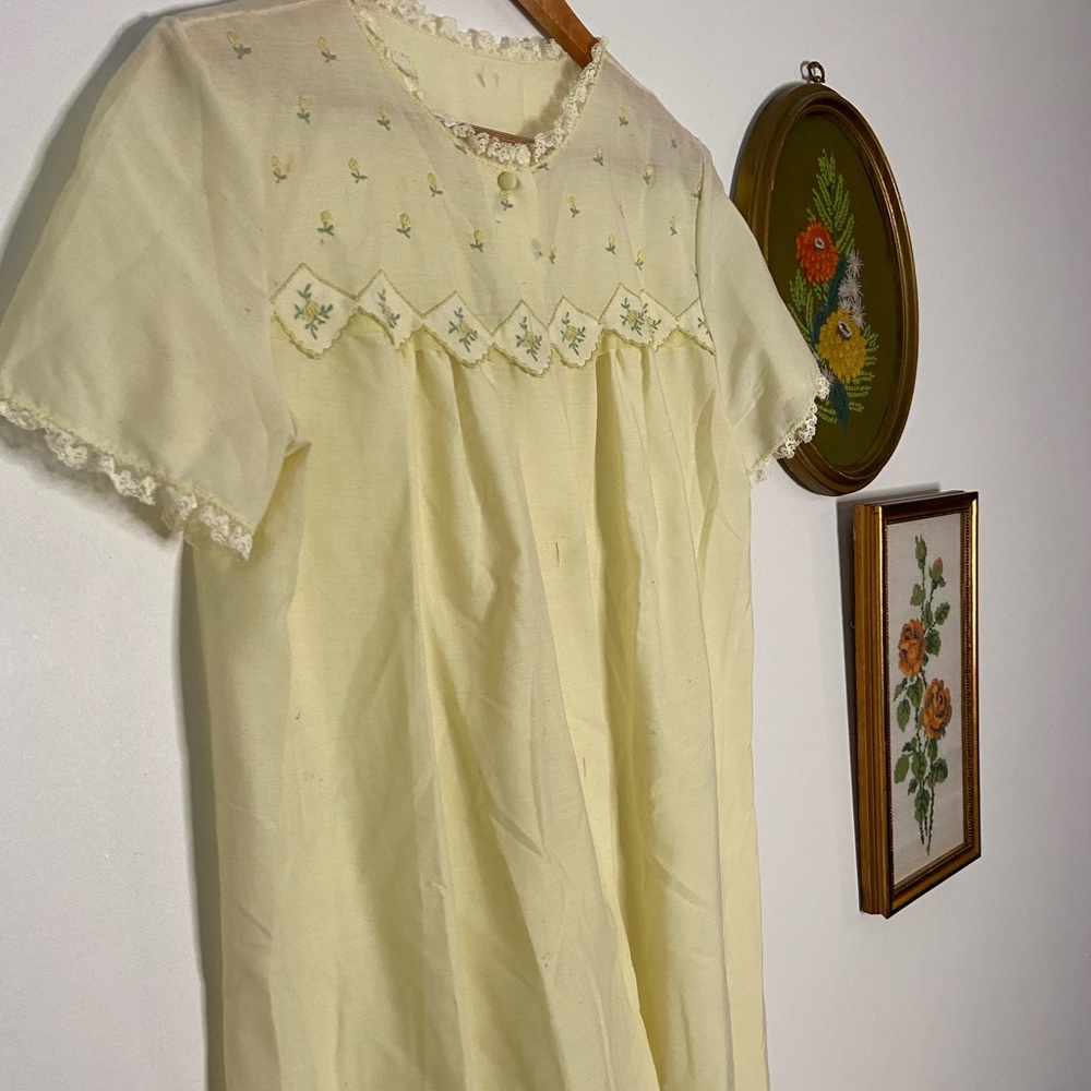 Yellow Vintage Floral Gown